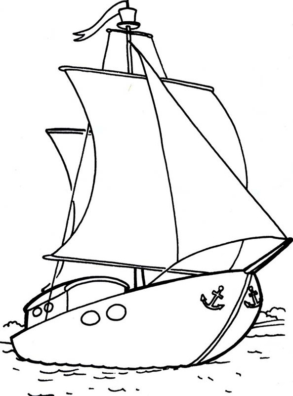 Segelschiffe Bild 9 zum ausmalen