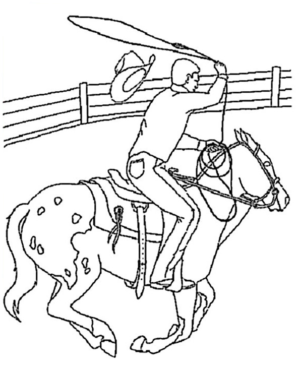Ausmalbilder Pferde. Bild 6