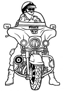 Polizeimotorrad zum ausmalen 11