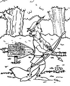 Robin Hood zum ausmalen 6