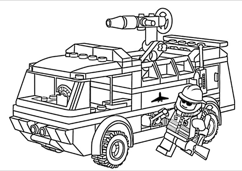 Ausmalen Feuerwehrwagen Playmobil 4